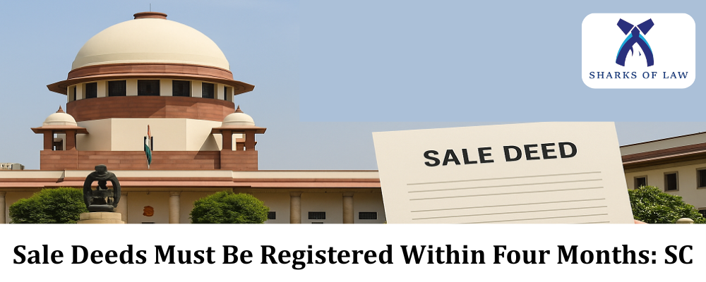 Sale Deeds Must Be Registered Within Four Months: SC