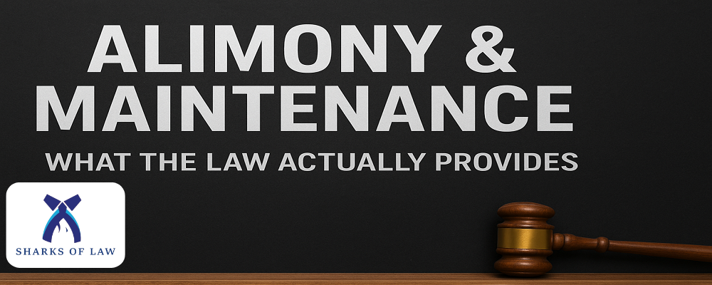 Alimony & Maintenance: What The Law Actually Provides